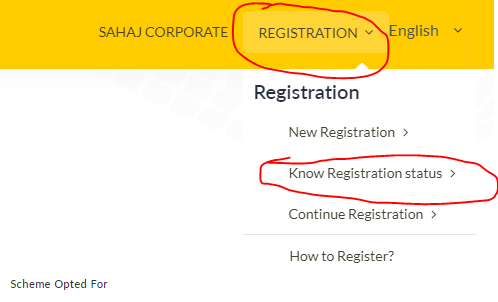 Registration status
