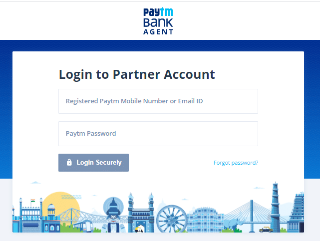 how to login paytm payment bank bc agent