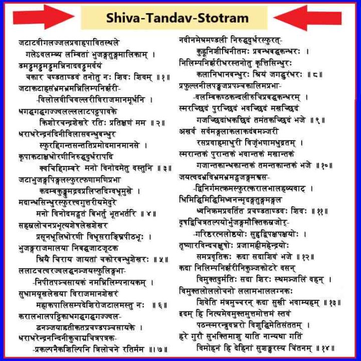 Shiva Tandav Stotram Pdf