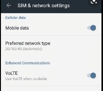 Correct LTE Network Setting of Mobile
