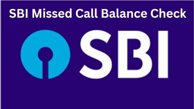 SBI Missed Call Balance Check